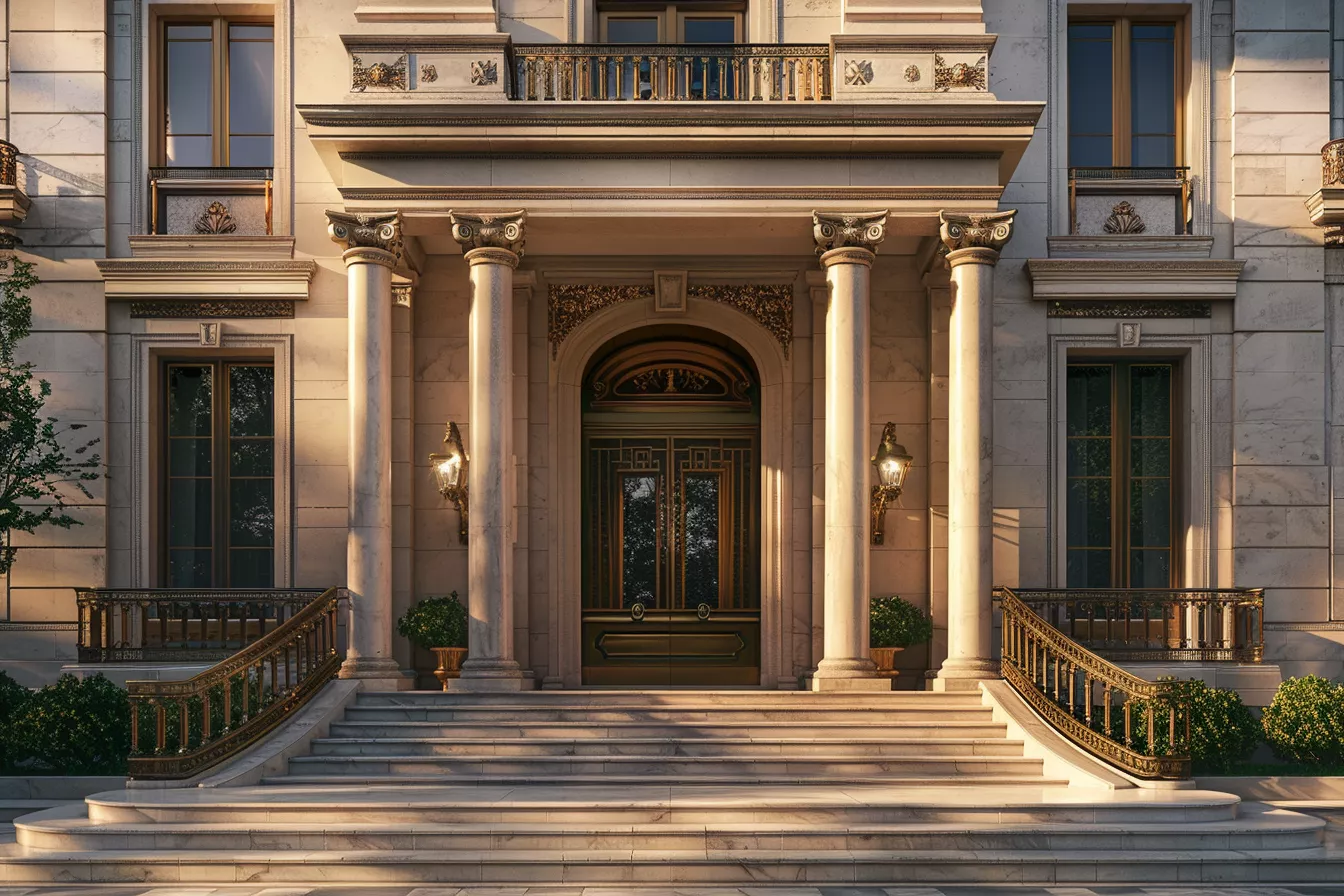 Modern Classic Villa – واجهة فيلا نيوكلاسيك أنيقة	